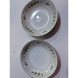 Set of 2 Vintage Mikasa Fine China "Waverly" 3901 Fruit Dessert Bowl 5.75"